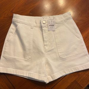 JCrew Crewcuts White Denim Shorts NWT Size 10